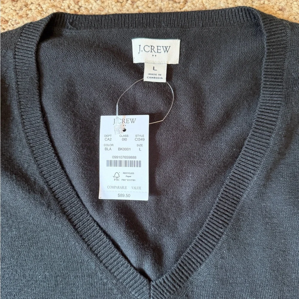 J. Crew Women’s Black V-Neck Sweater